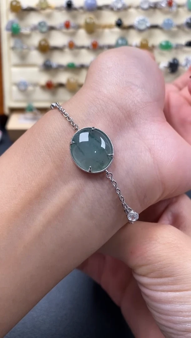 银S925镶嵌戒指翡翠555555+5