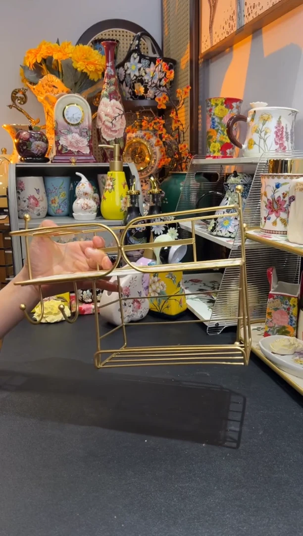 外贸陶瓷家居百货-铁艺收纳架