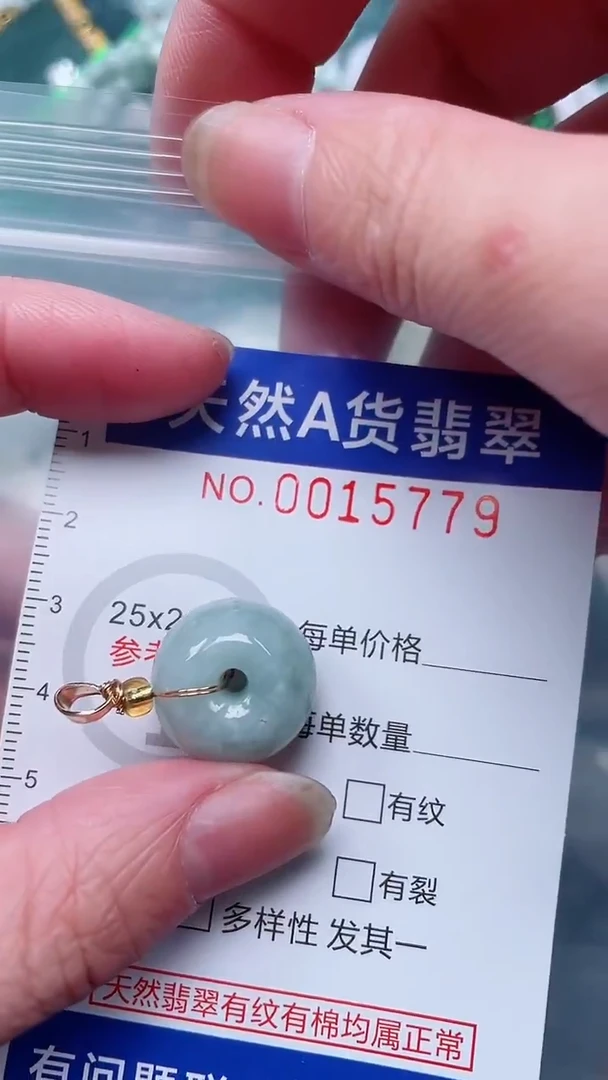 翡翠未镶嵌吊坠(赠链)1