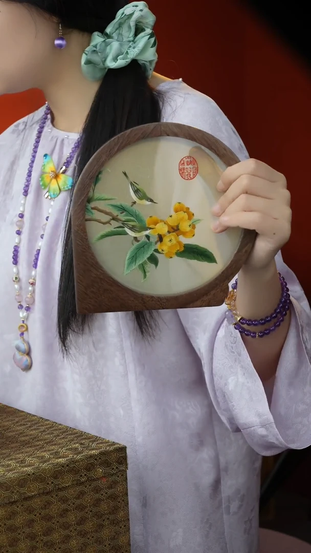 刺绣非遗苏绣纯手工双面绣摆件