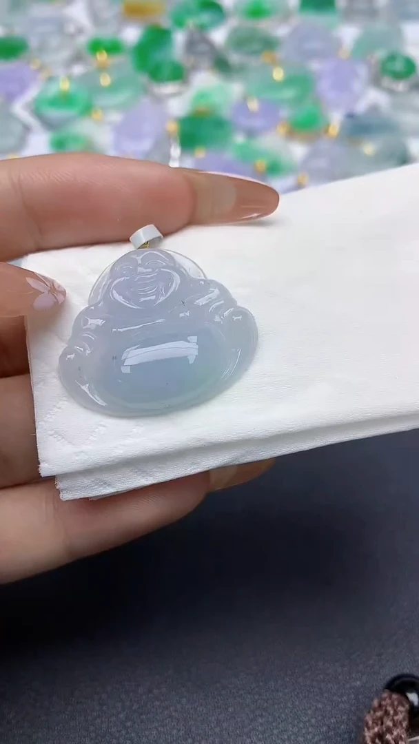 颈饰18K金镶嵌翡翠a货假一赔三支持复检百元上9元证书费自理