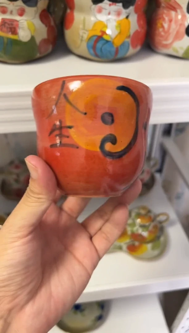 杯子手绘高温釉下陶瓷