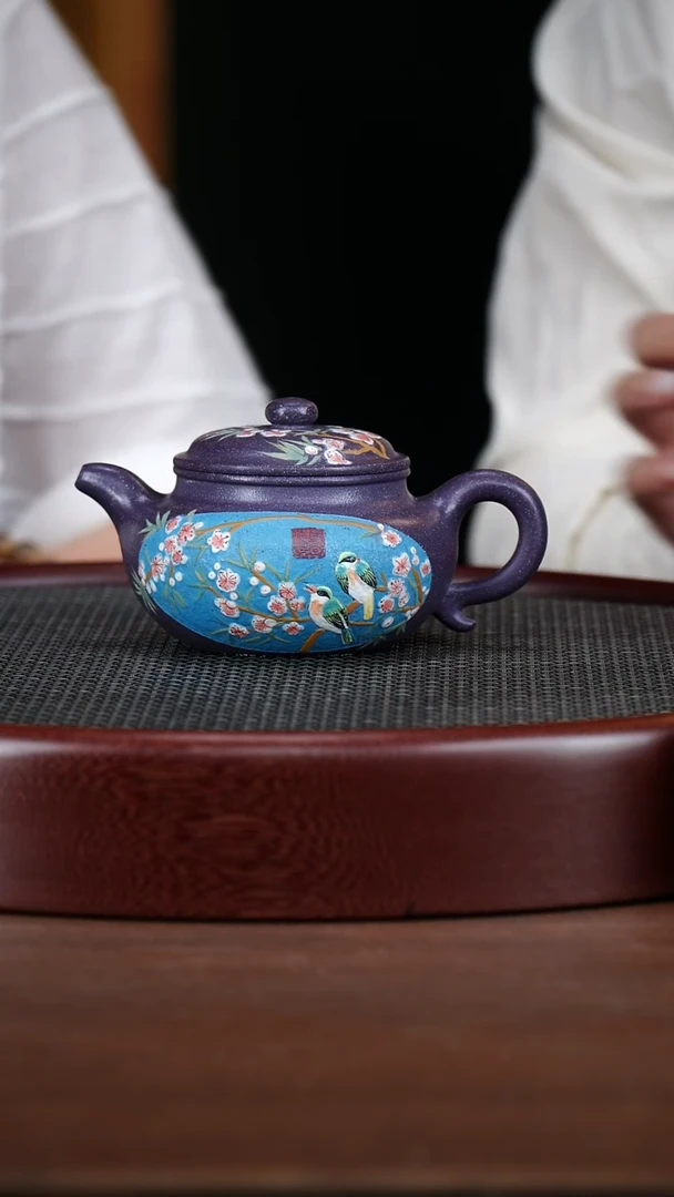 茶壶紫砂87YJB 天青玫瑰紫 仿古 280cc