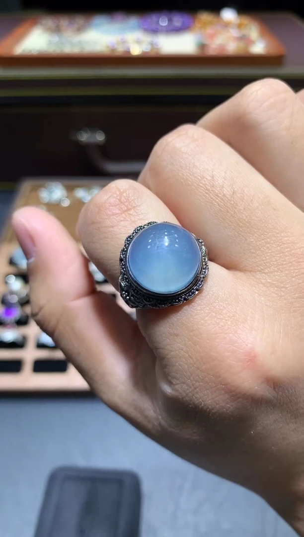 【闪购商品】海蓝宝石戒圈未镶嵌T70【多样性发其一】