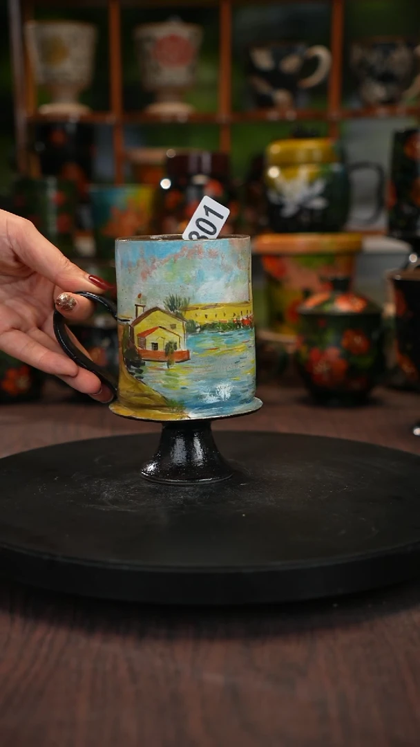 油画 手绘釉下彩301