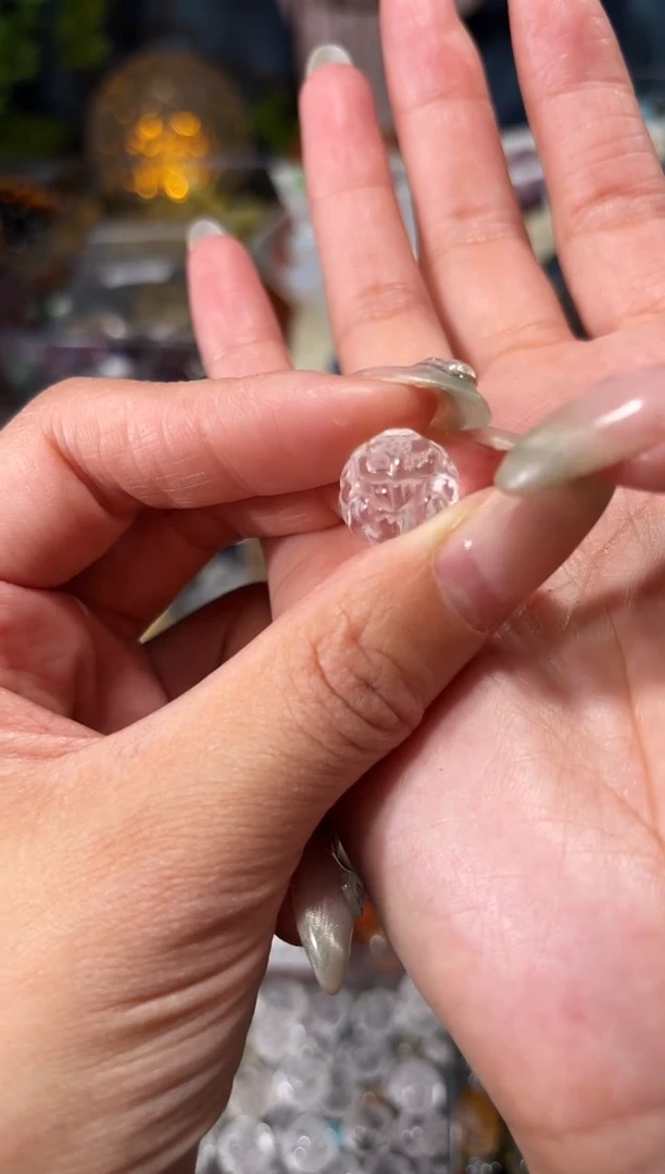 【闪购商品】水晶手串未镶嵌白水晶凤九球单个约卡12~13