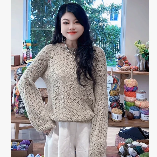 LANG CASHMERE DREAMS 海岸线材料包羊绒真丝亮片DIY非成品