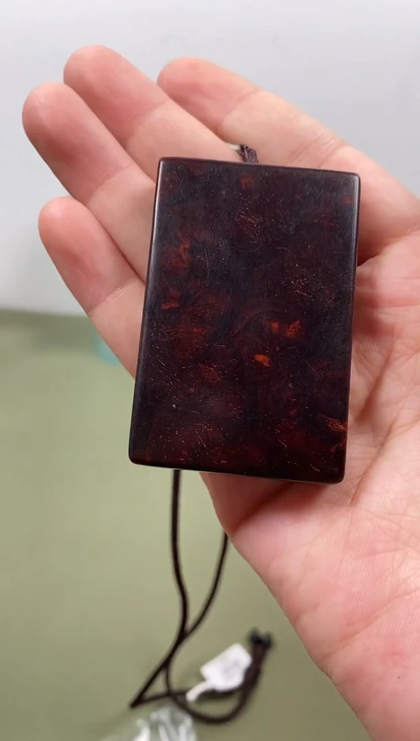 檀香紫檀（小叶紫檀）木头款印度小叶紫檀无事牌脖挂绳