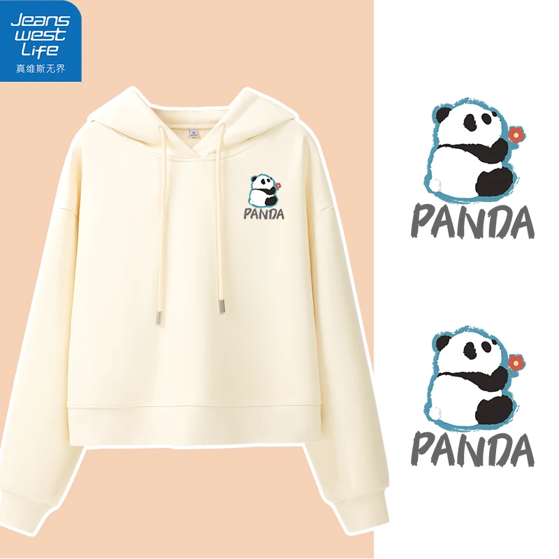 真维斯无界女士短款连帽卫衣秋季学院清新新款爆款休闲风百搭上衣