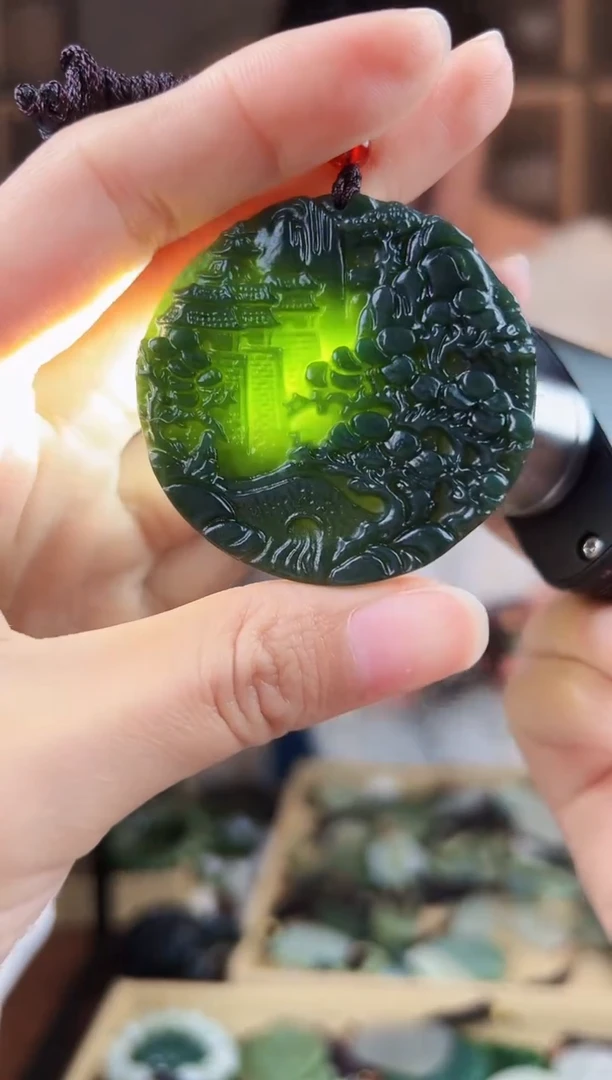 颈饰未镶嵌和田玉拍一发一，多样性发货