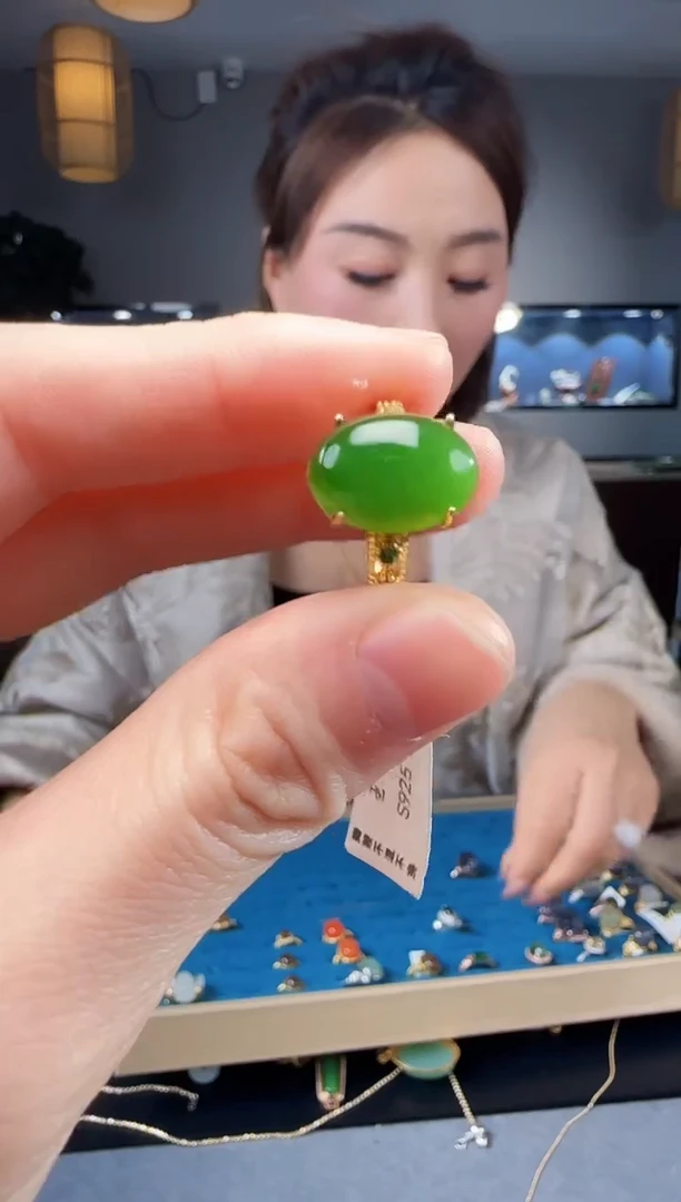 【闪购商品】和田玉戒指银S925镶嵌1