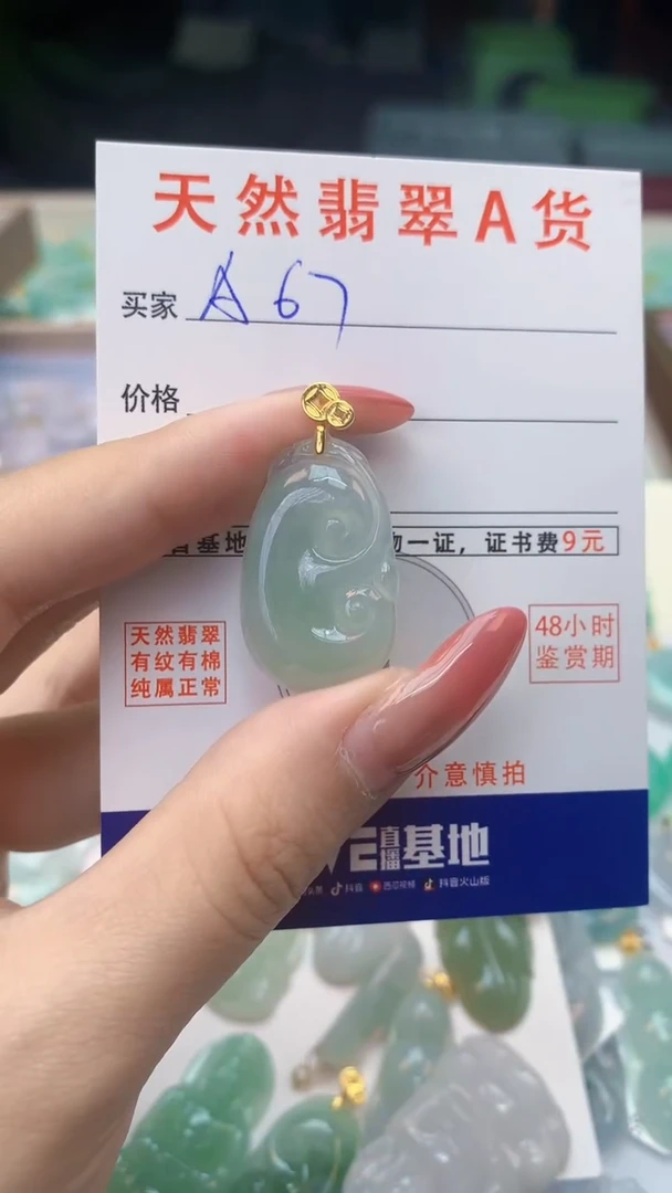 颈饰未镶嵌翡翠天然A货翡翠挂件