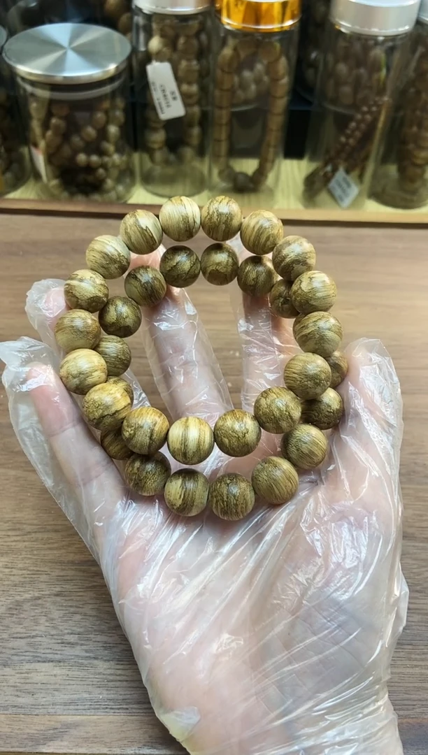沉香手串卓CM6184-1达拉干土沉卡13mm10g+天然野多样性发一