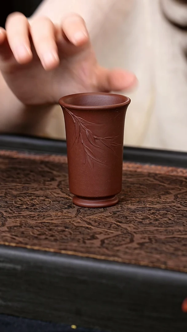 茶壶紫砂文竹闻香杯 一物见春