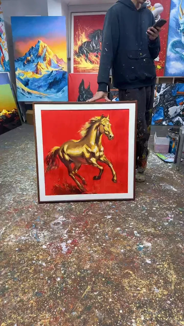 丙烯画6*科老师金马精装裱