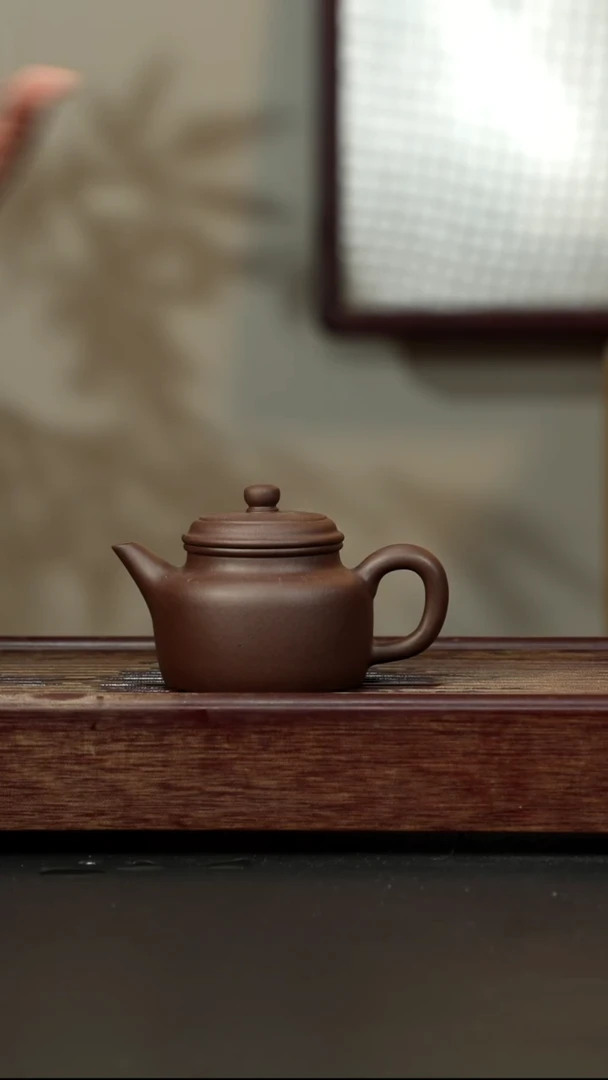 紫砂茶壶老紫泥 剑流德钟