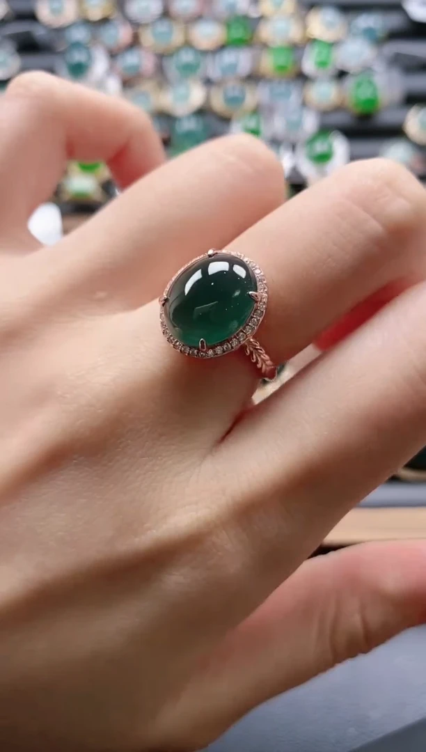 【闪购商品】翡翠戒指银S925镶嵌5151151