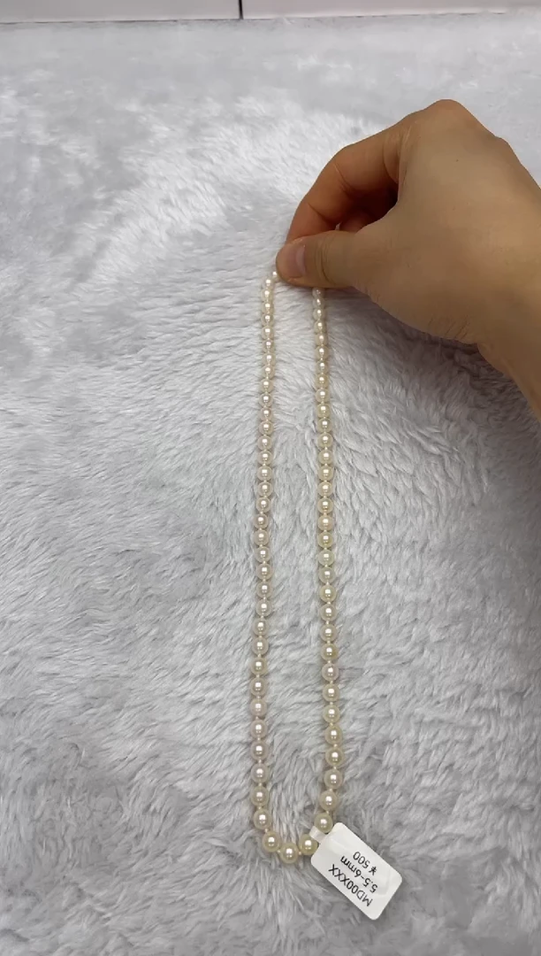 项链银S925镶嵌海水珍珠AK羽皇金5.5-6mm