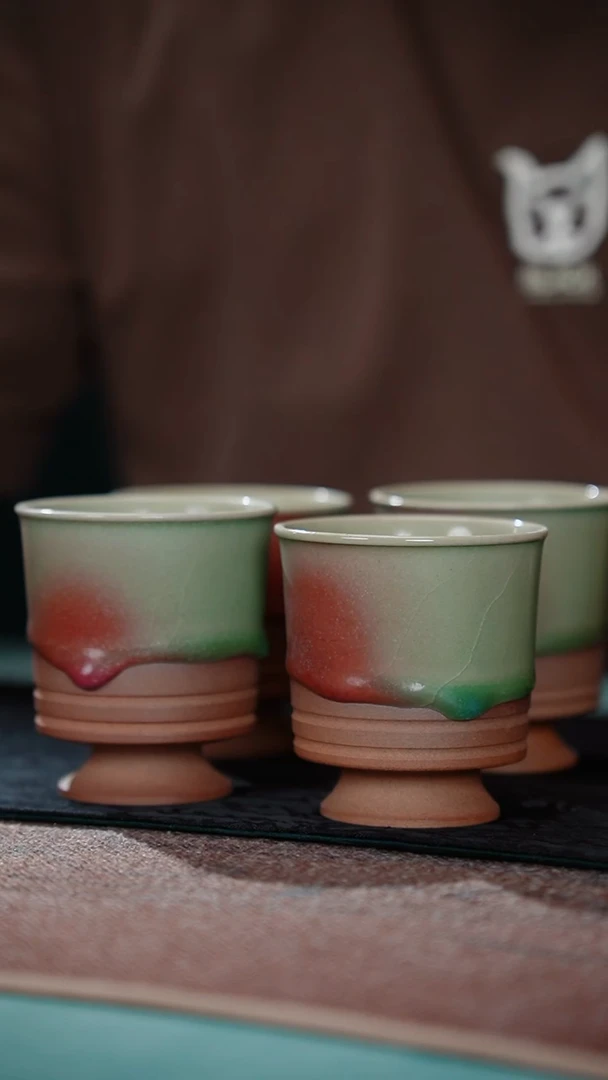 72-5卷足直壁杯（王喜乐 窑变随机）