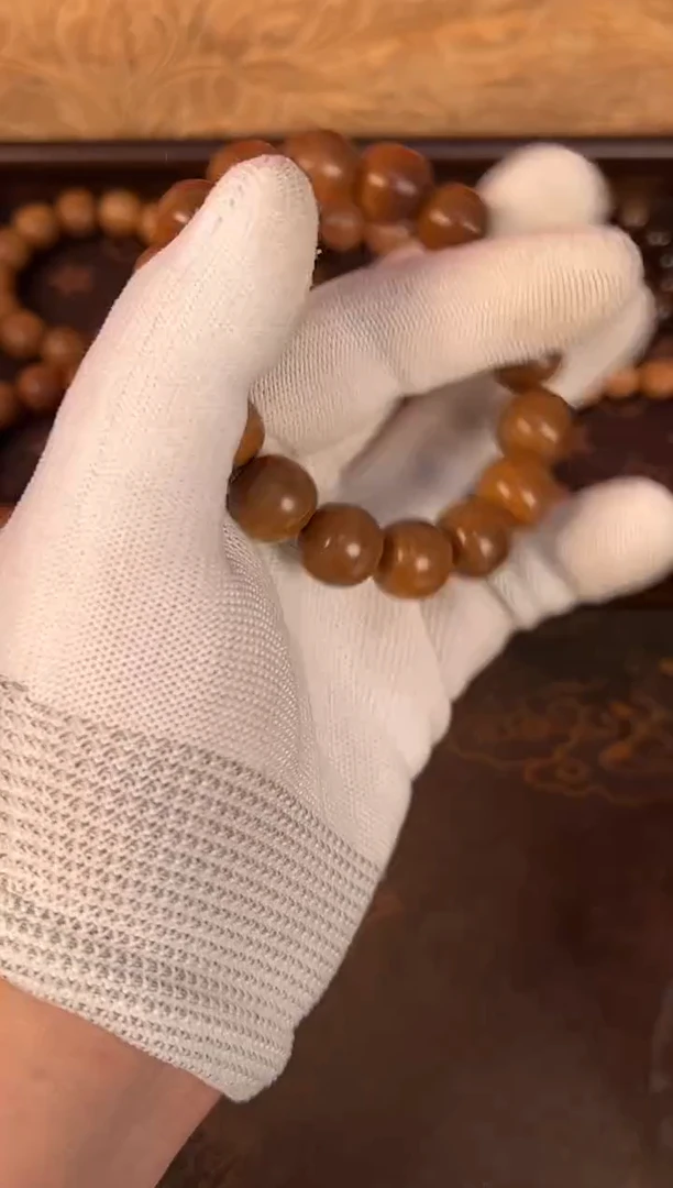 檀香木无事牌三*?迈索尔正区老山檀横纹黑肉13X14