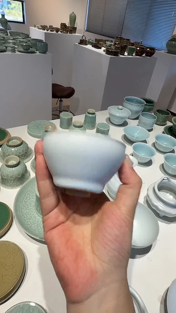 青瓷手工茶器包邮