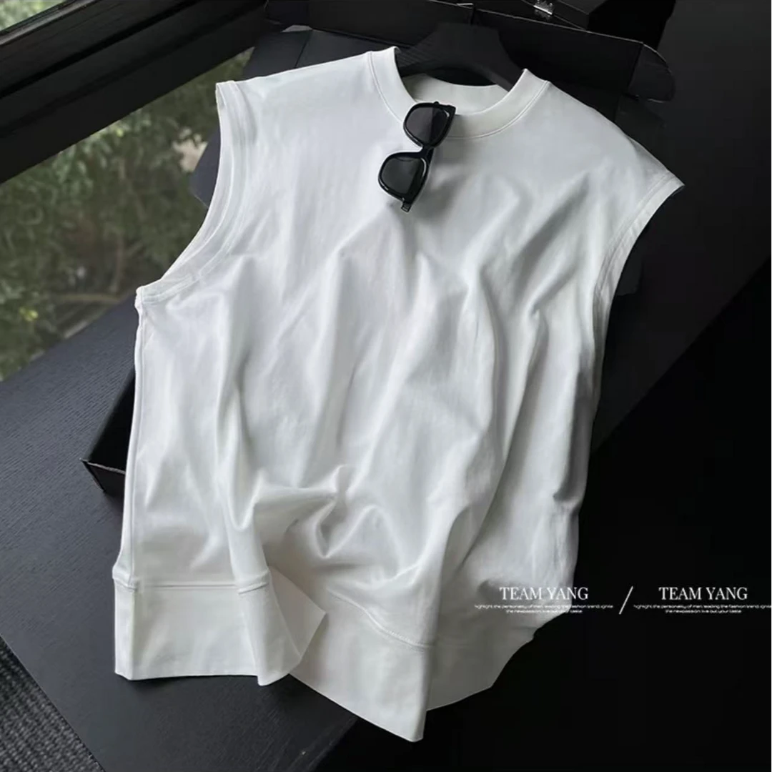 Team Yang-25年春夏新款度假系列纯棉背心极简宽松老钱风上衣3004