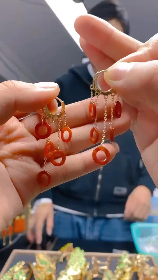 【闪购商品】翡翠耳饰合金0193翡翠耳包