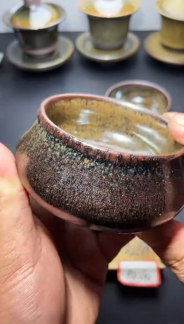 茶盏165（微瑕）叶紫建盏