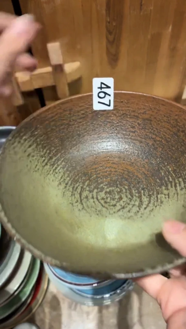 瓷片º**?467青灰手作面碗1个