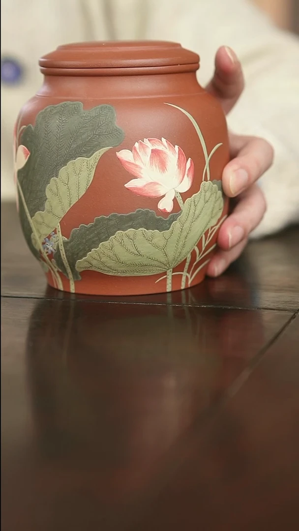 茶杯紫砂无忧-泥绘-茶仓