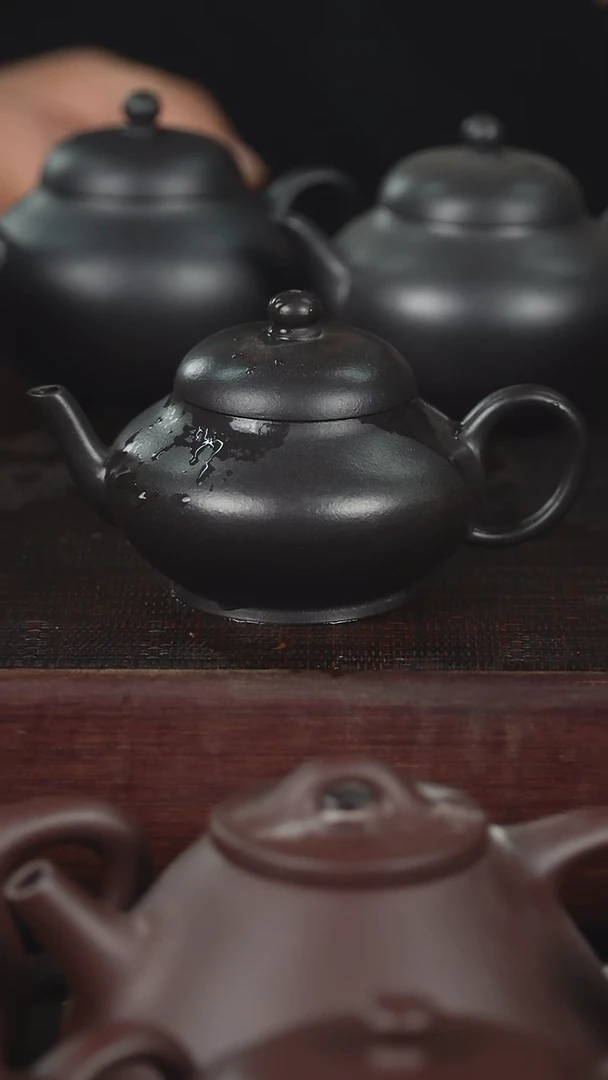 茶壶紫砂130cc捂灰扁樱