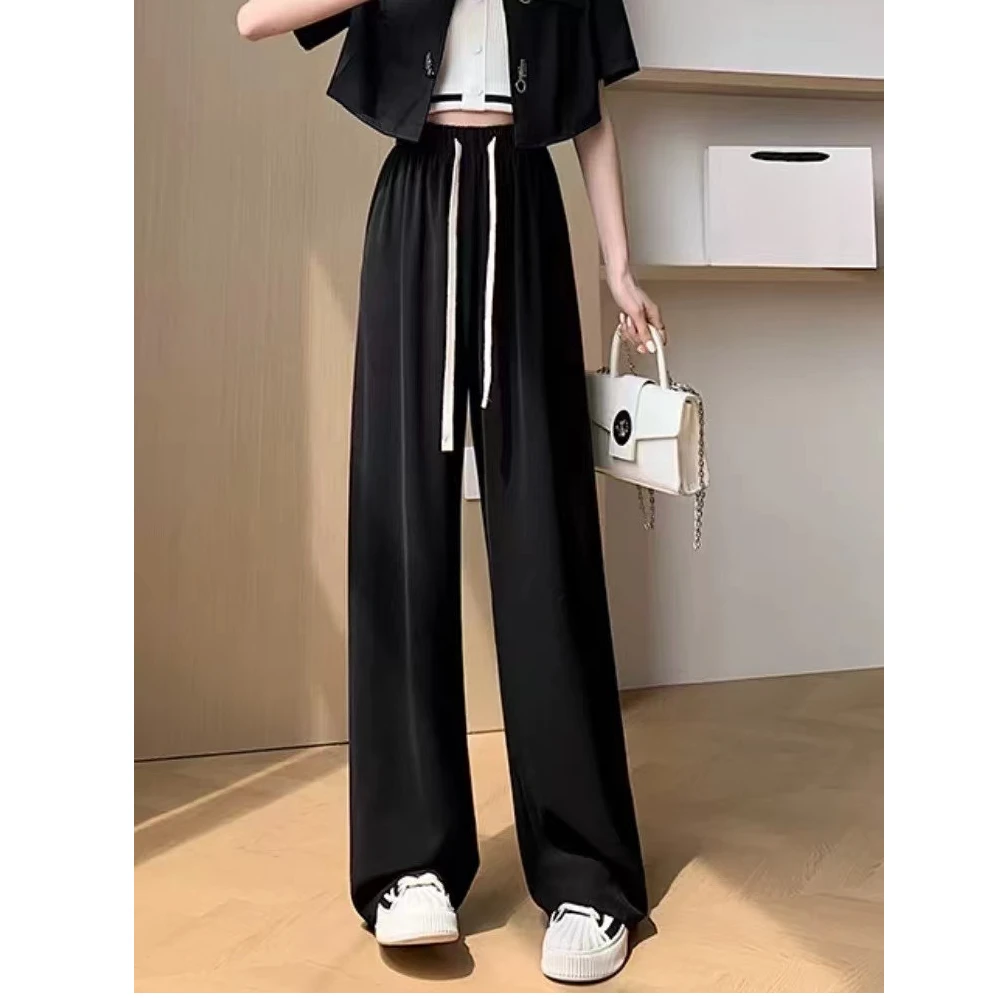 薄款垂感拖地直筒凉凉裤（6603）