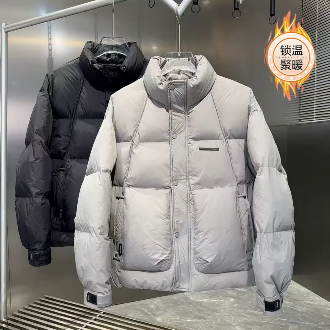 冬季新款御寒锁温立领美式痞帅排骨棉服男士冬季外套