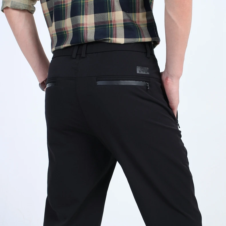 秋季长裤男弹力休闲裤工装裤加大码宽松直筒多口袋户外速干长裤