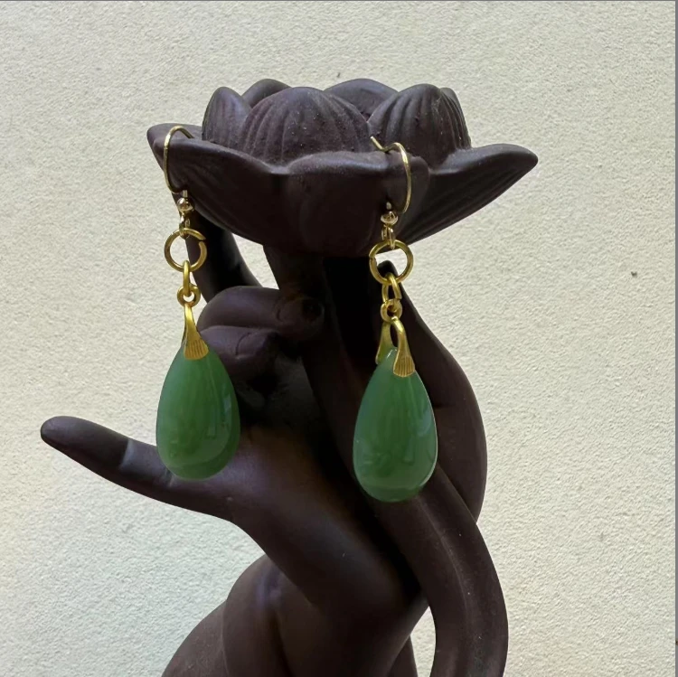 时尚百搭和田玉耳饰E119