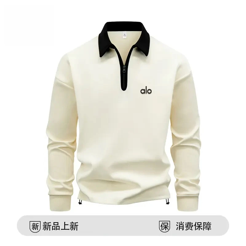 DeweLvum美式潮流时尚半拉链Polo领卫衣男款休闲运动宽松上衣男装