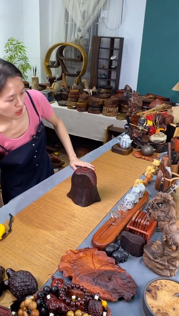 缅甸花梨木随形花器16-7-15