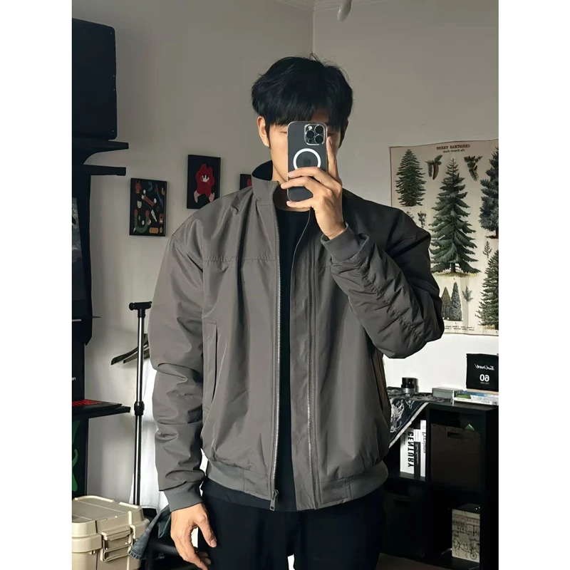 狼灰色美式飞行夹克外套男春秋款三防GTAL潮牌短款立领棒球服时尚
