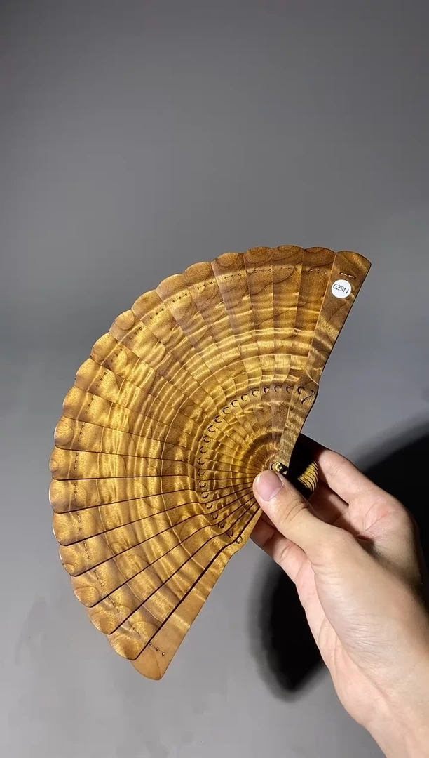 金丝楠?***?号15cm小叶桢楠扇子掌中扇629