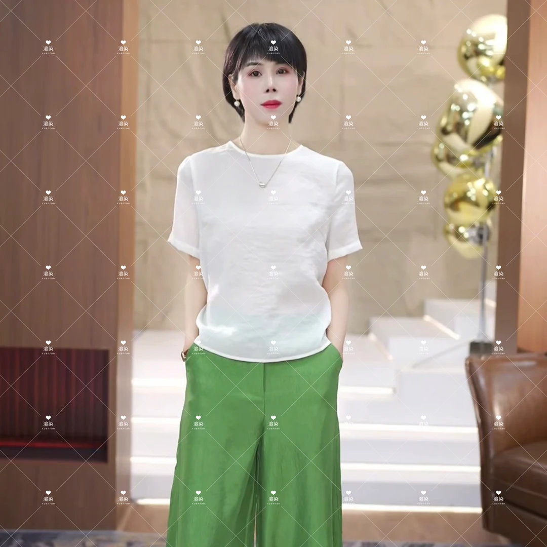 【渲渲推荐】H-F5225夏季时尚气质纹理感小衫