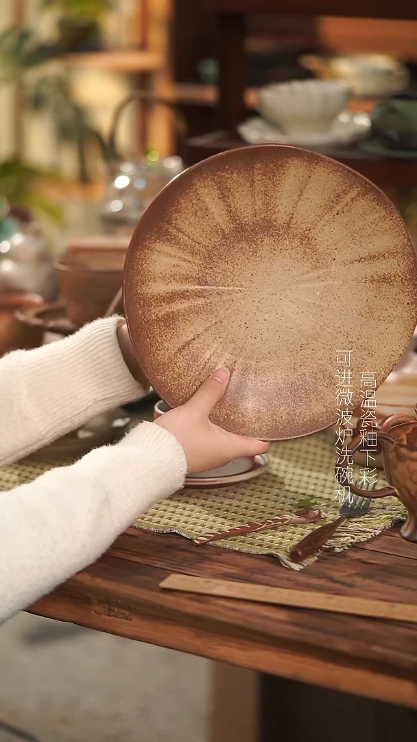 摆件陶景德镇手作餐具@@