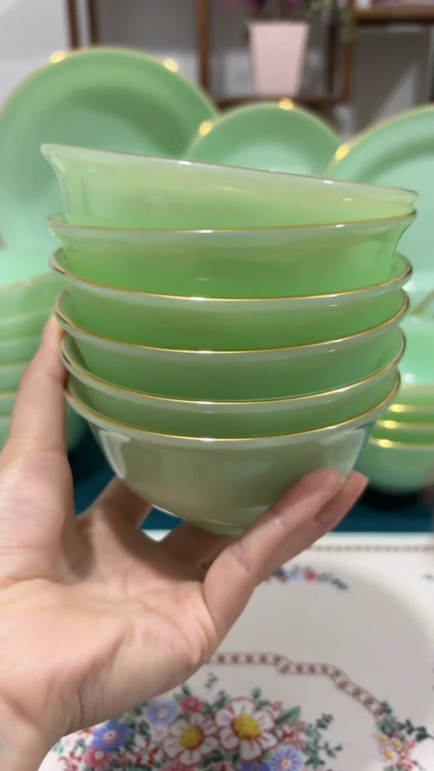 4.5英寸玉瓷碗6个口径11.5厘米