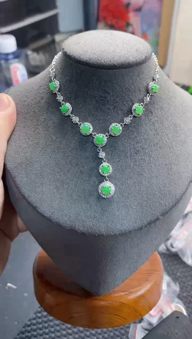 银S925镶嵌戒指翡翠555  5