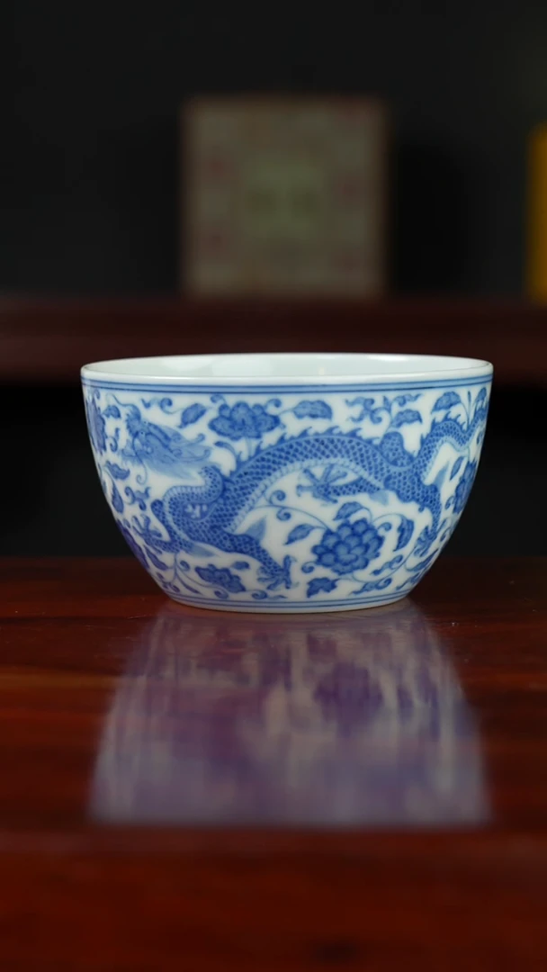 祖传窑真柴窑传承400年龙纹缸杯