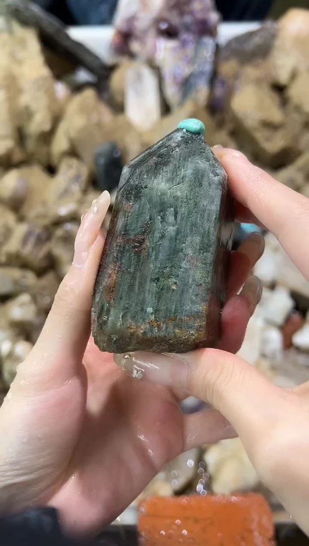 未镶嵌大型摆件（非配饰）水晶710绿幽灵柱子