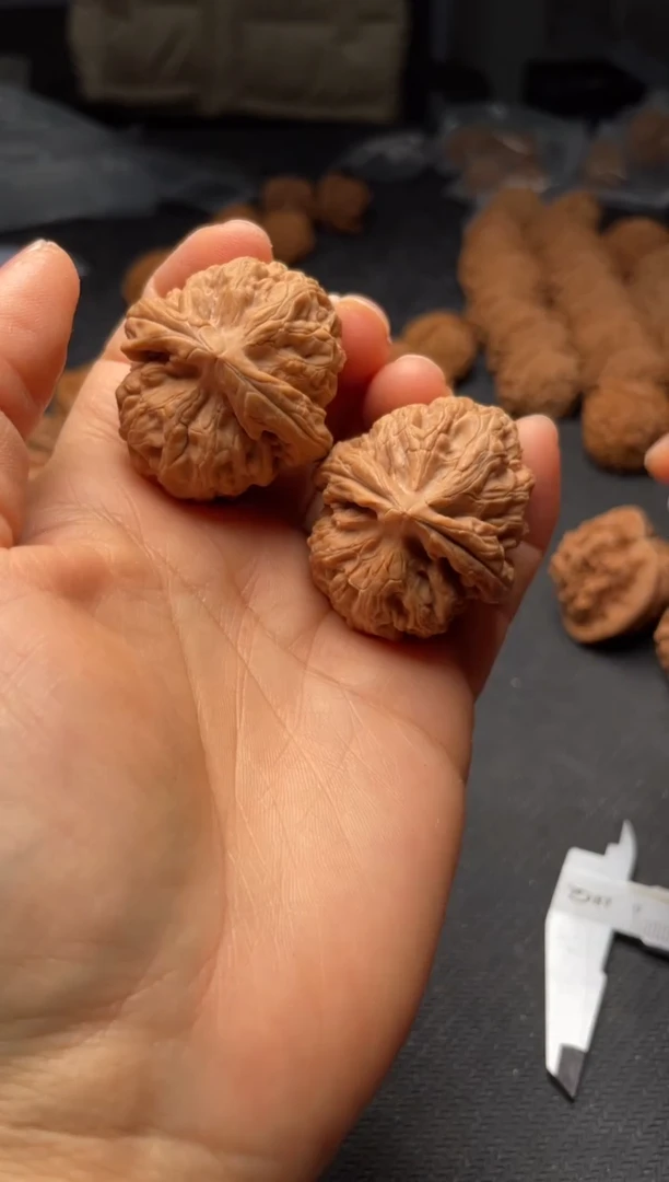 把件文玩核桃w237  红锦鲤39尺