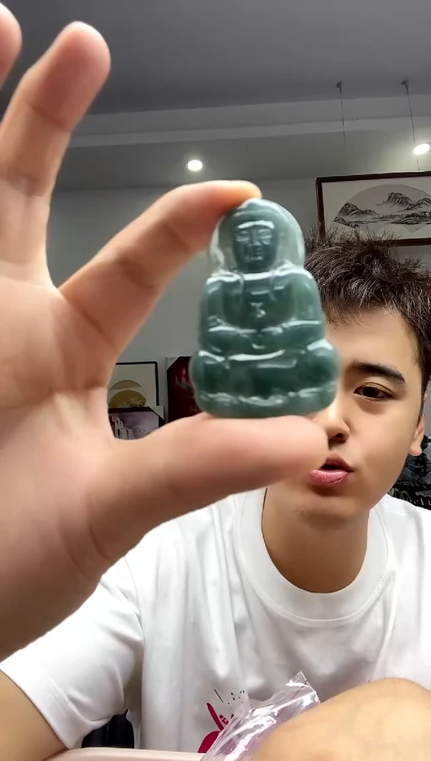 翡翠未镶嵌颈饰观音吊坠