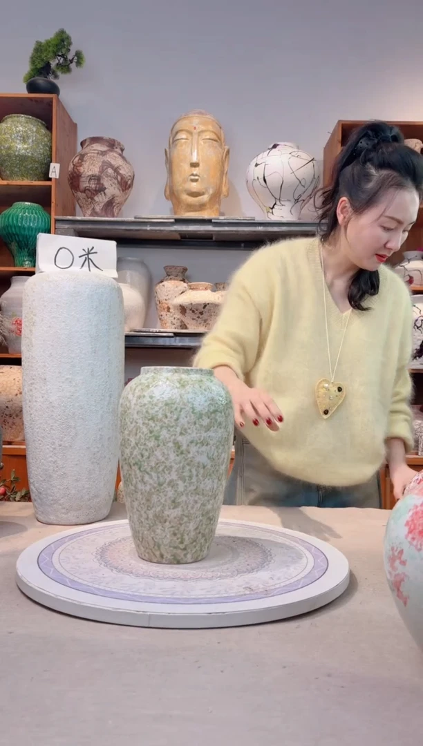 瓶陶瓷花瓶  微瑕 无花  春意盎然 中号