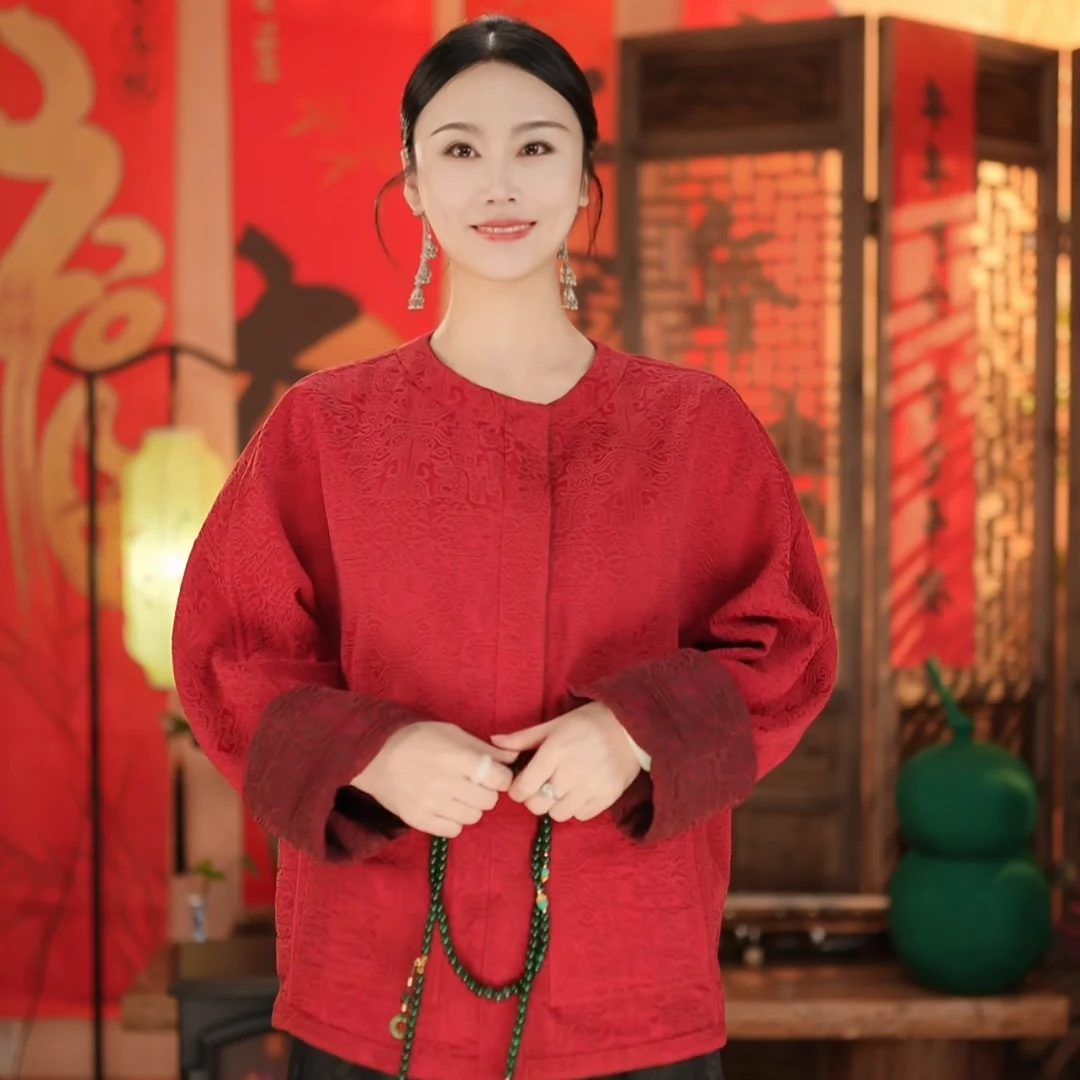 『盛宴』国风时尚优雅大气双面双穿外套 DFCYGD126