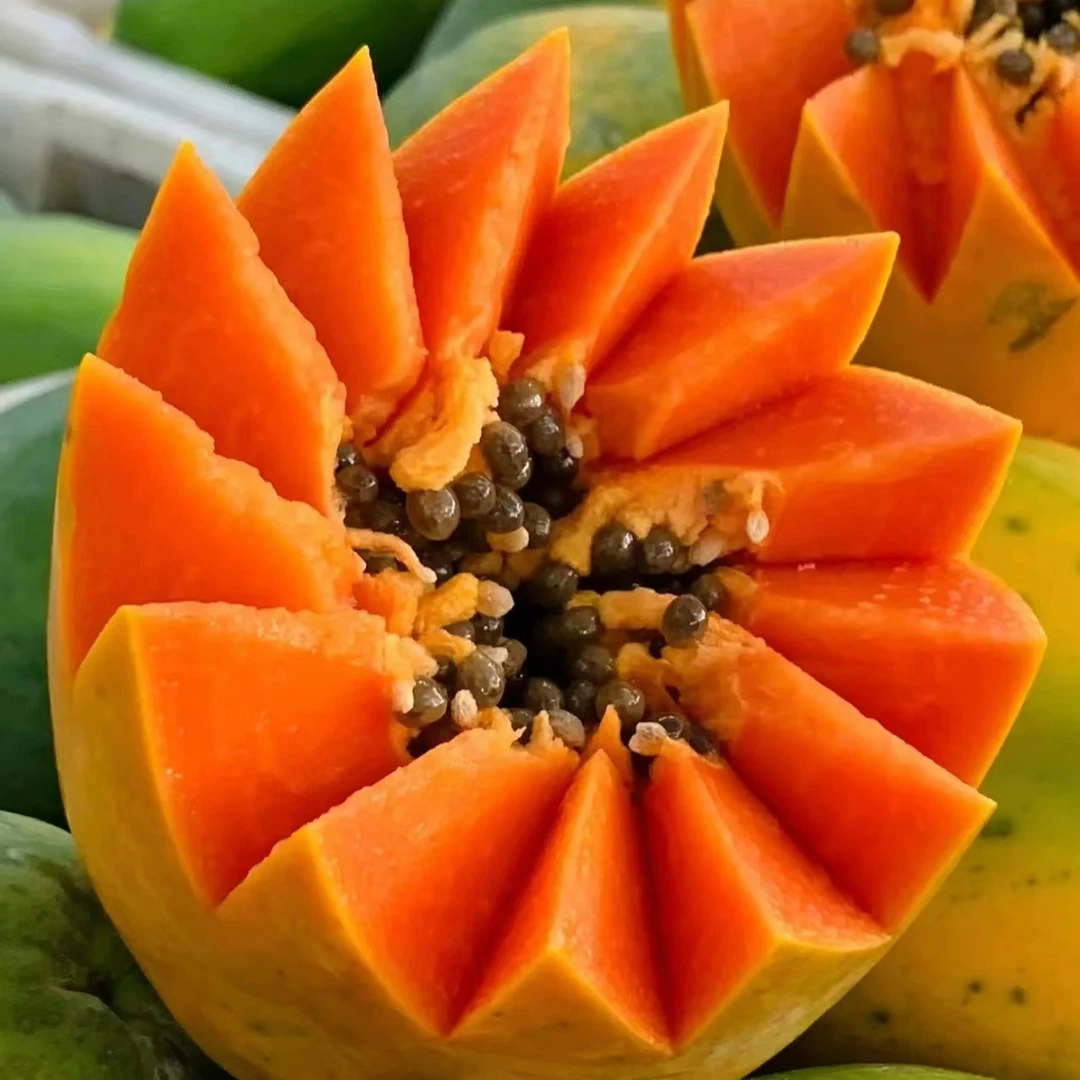 西双版纳 冰糖红心牛奶木瓜 甜如冰糖果肉细腻 树上熟孕妇水果